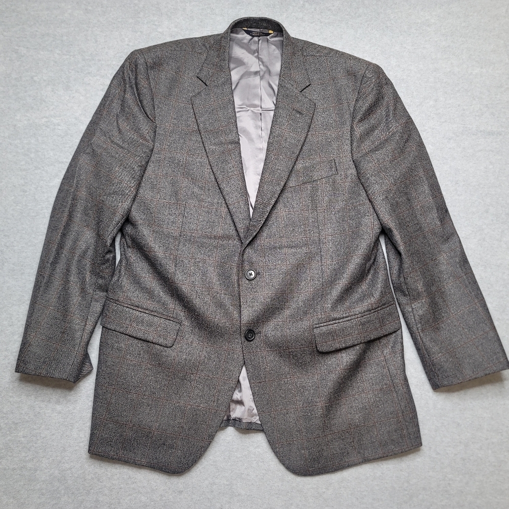 BROOKS BROTHERS Madison 1818 Saxxon 42R Gray Wool‎ Blazer Sport Coat 2 Button